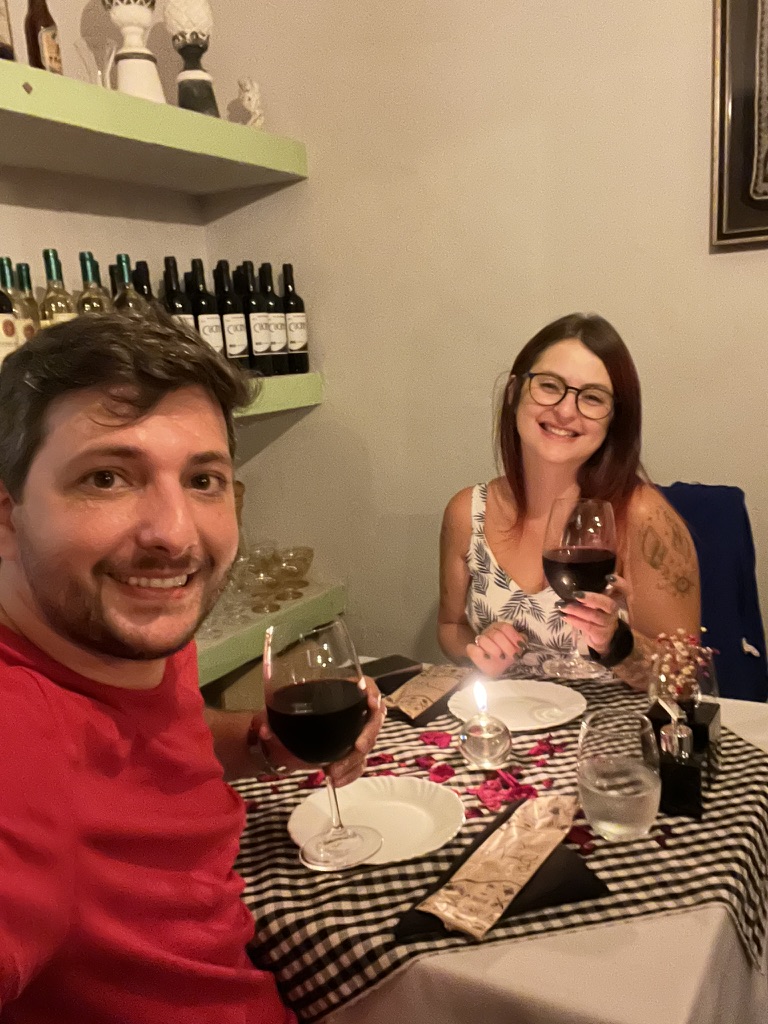 Jantar romântico à dois